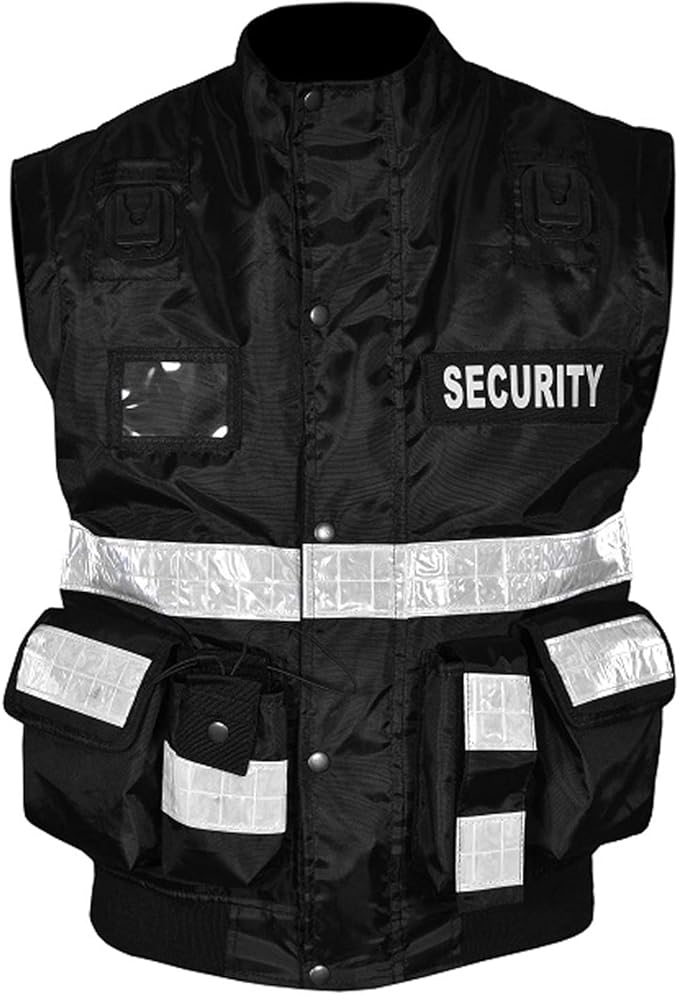 Mens 2 in 1 Oxford Security Doorman Vest, Jacket with Removable Sleeves