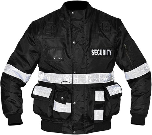 Mens 2 in 1 Oxford Security Doorman Vest, Jacket with Removable Sleeves