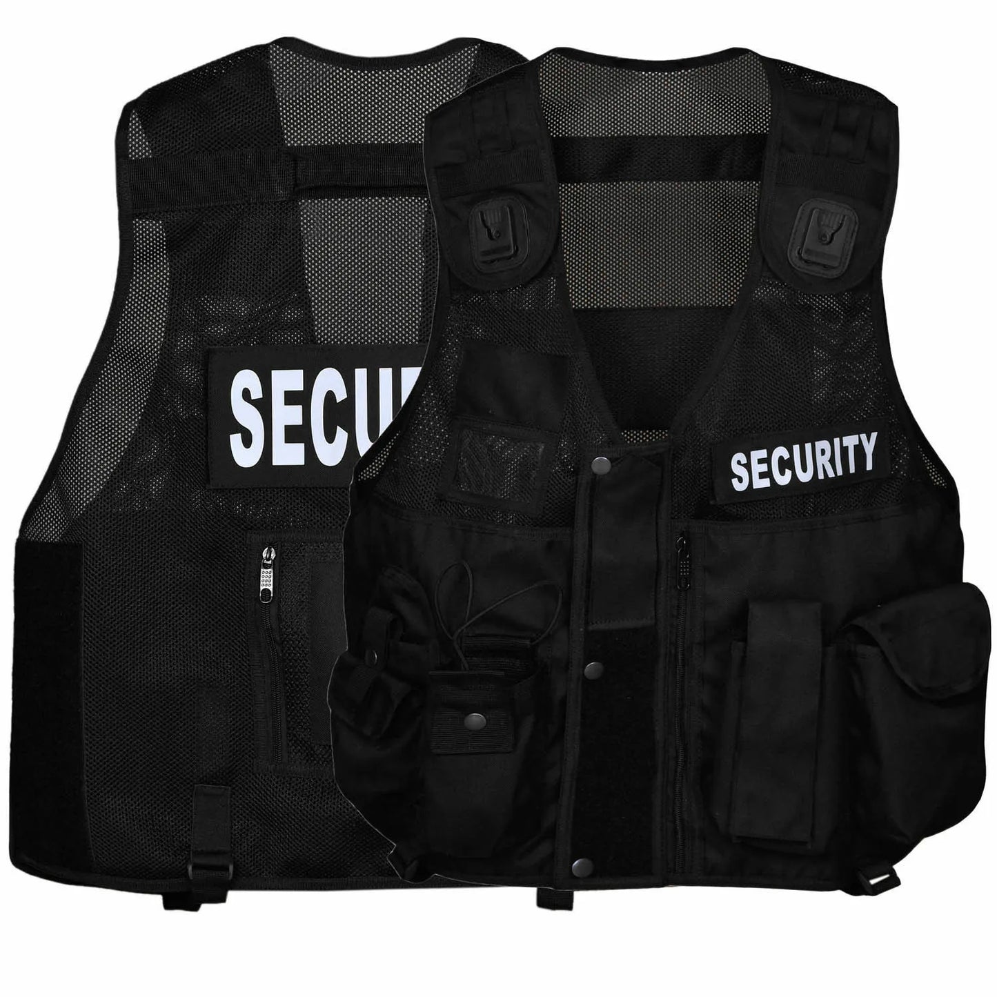 Black Tactical Vest Security, Dog Handler, Press, Paramedics, First Aid