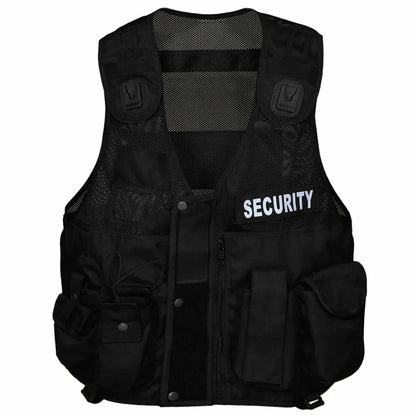 Black Tactical Vest Security, Dog Handler, Press, Paramedics, First Aid