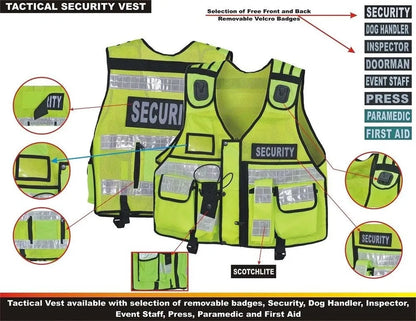 Hi Viz Orange Tactical Vest Security Enforcement CCTV, Dog Handler, Press, Event