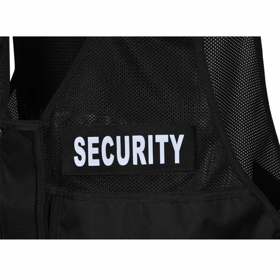 Black Tactical Vest Security, Dog Handler, Press, Paramedics, First Aid