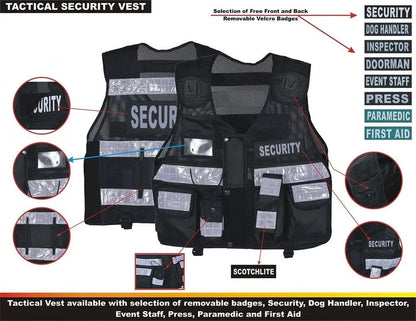 Hi Viz Orange Tactical Vest Security Enforcement CCTV, Dog Handler, Press, Event